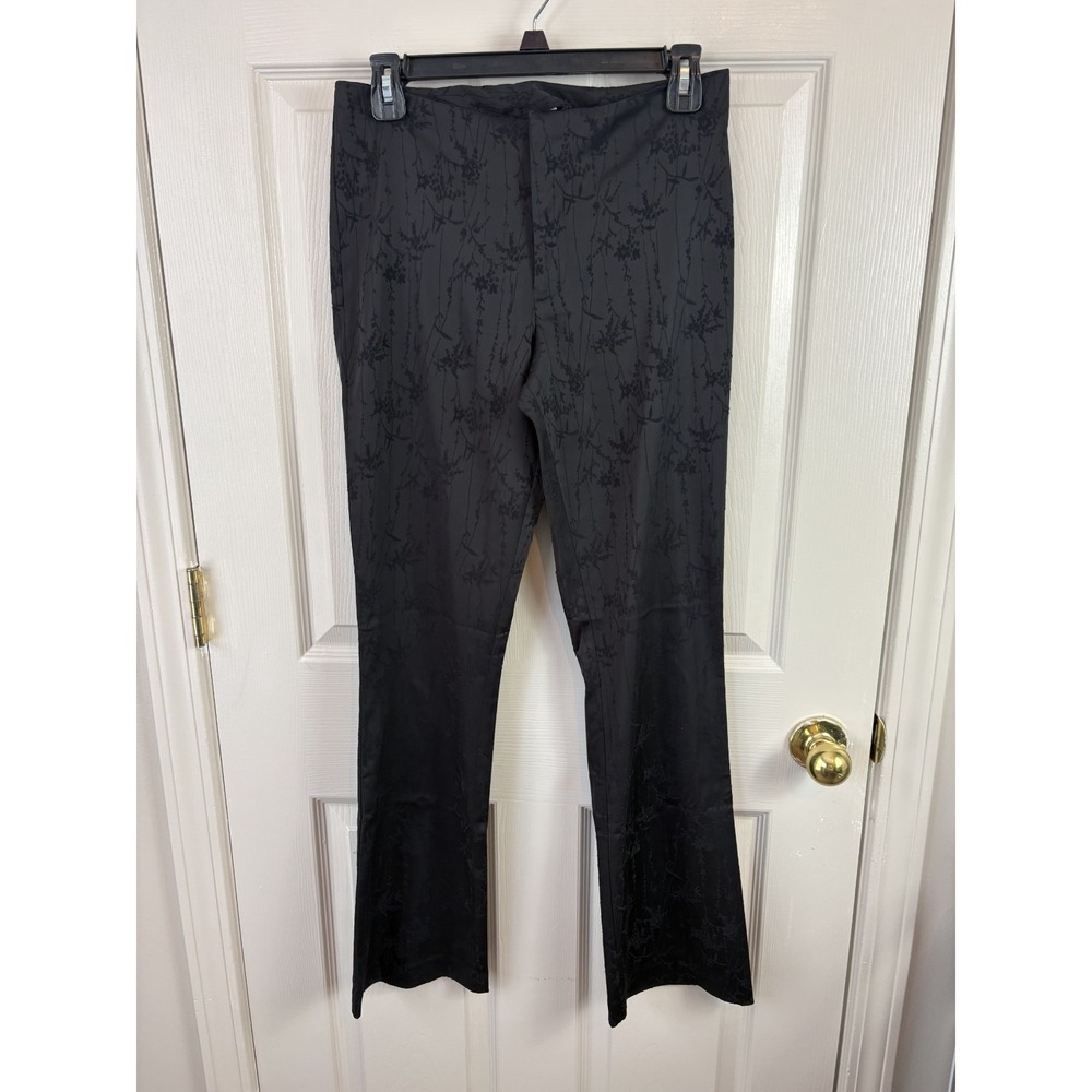 Evolution Not Revolution Trousers Womens Small Black Excellent Floral Jacquard